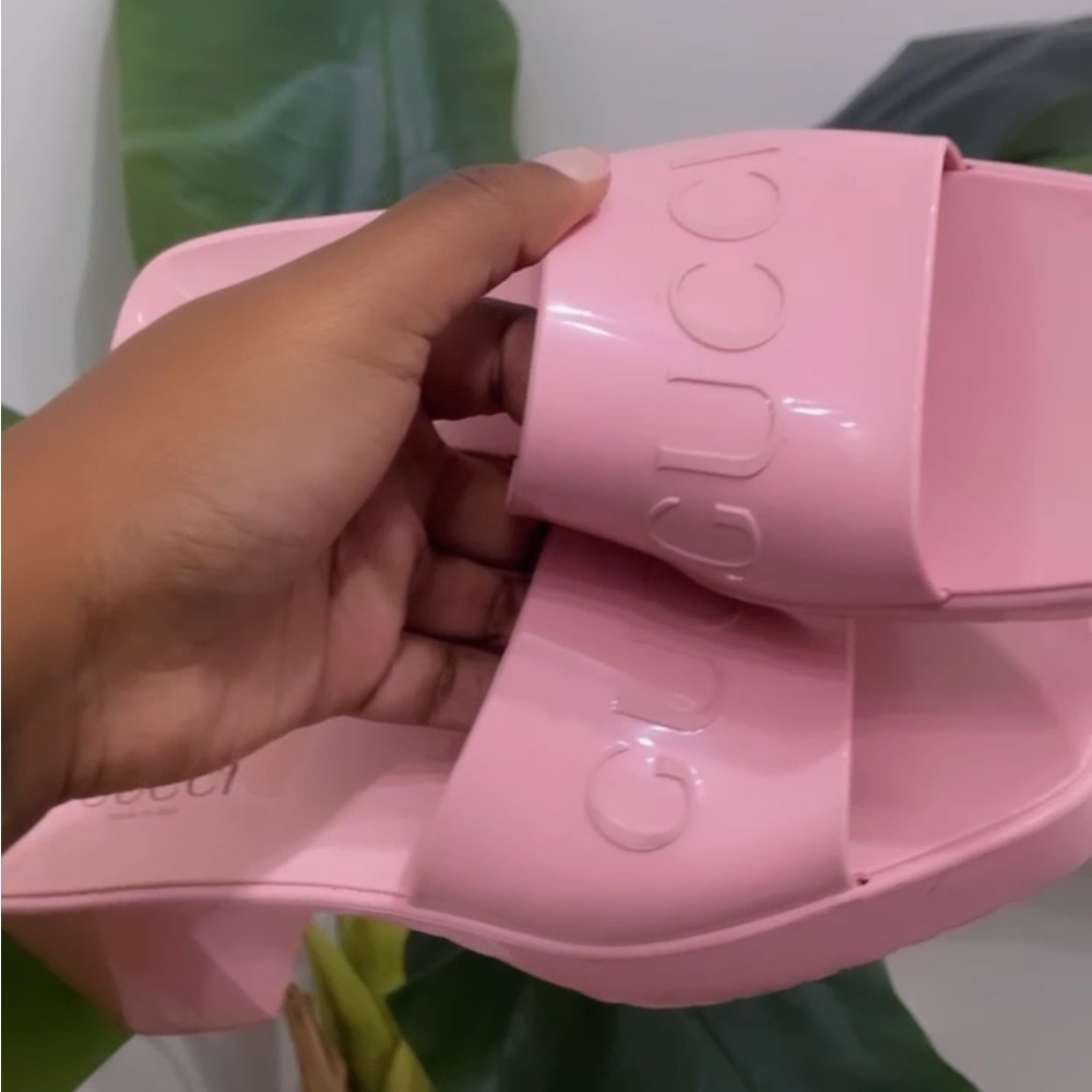 Authentic Gucci rubber slides